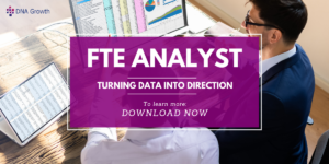 Embedded FTE analysts turn analytics from periodic reporting into a continuous, decision-centric capability accelerating strategic agility - White Paper Image DNA Growth